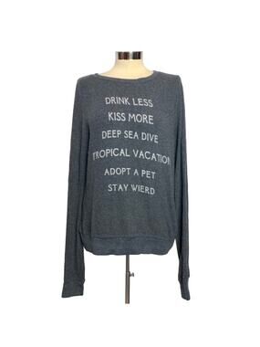 Wildfox drink less kiss‎ more jumper sweatshirt